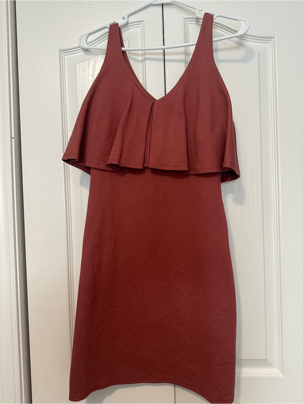 Mauve Red flowy top Tank Dress - Women